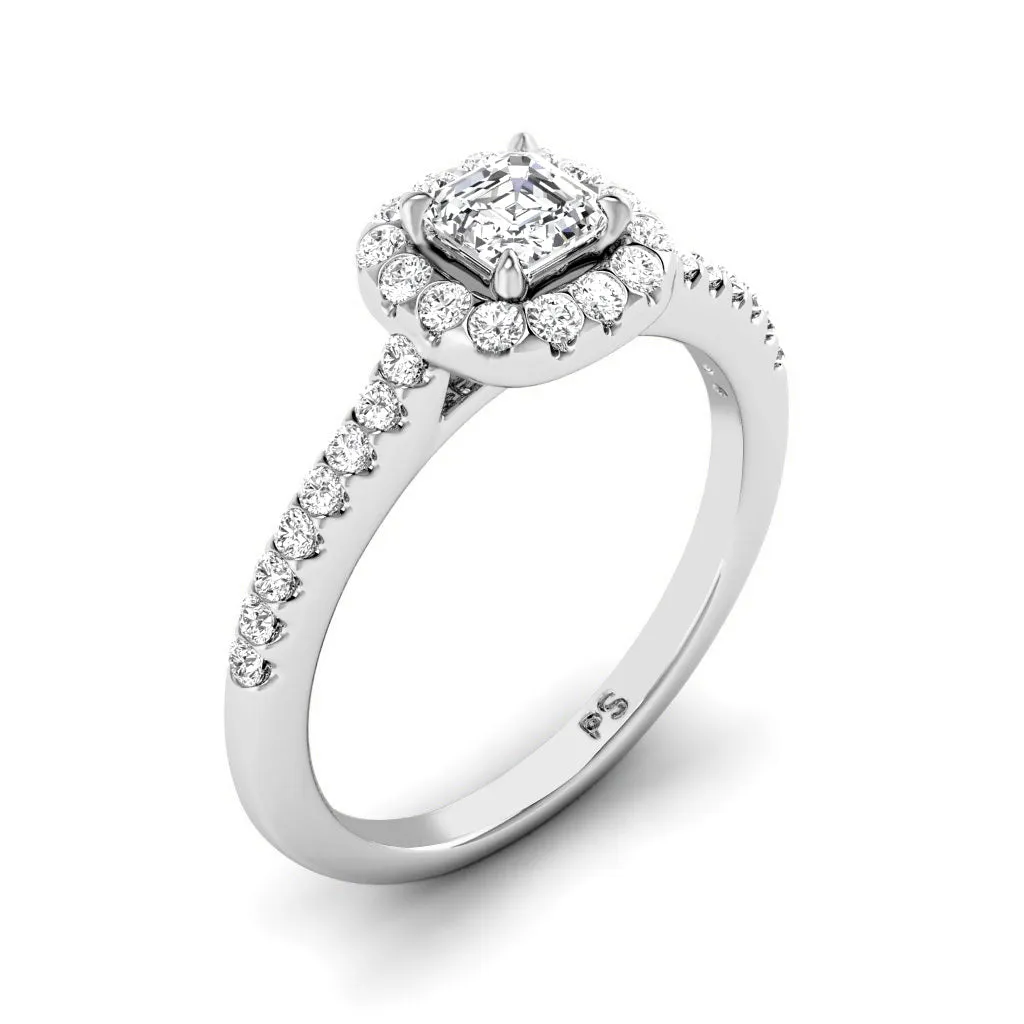 0.70-1.85 CT Round & Ascher Cut Diamonds - Engagement Ring