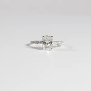 1.70 Oval Solitaire with Accented Band