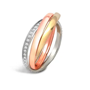18ct 3 Colour 0.27ct 2mm