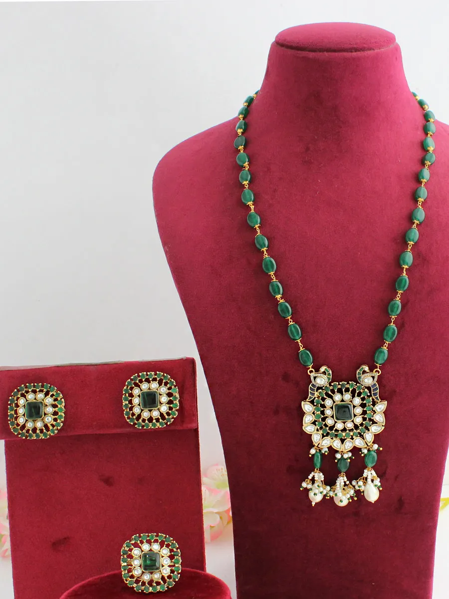 Aavya Long Necklace Set with Ring