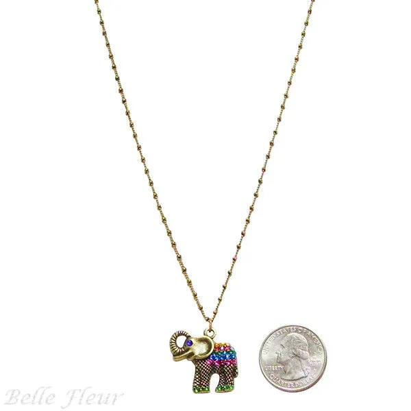 Anne Koplik Lucky Elephant Pendant Necklace
