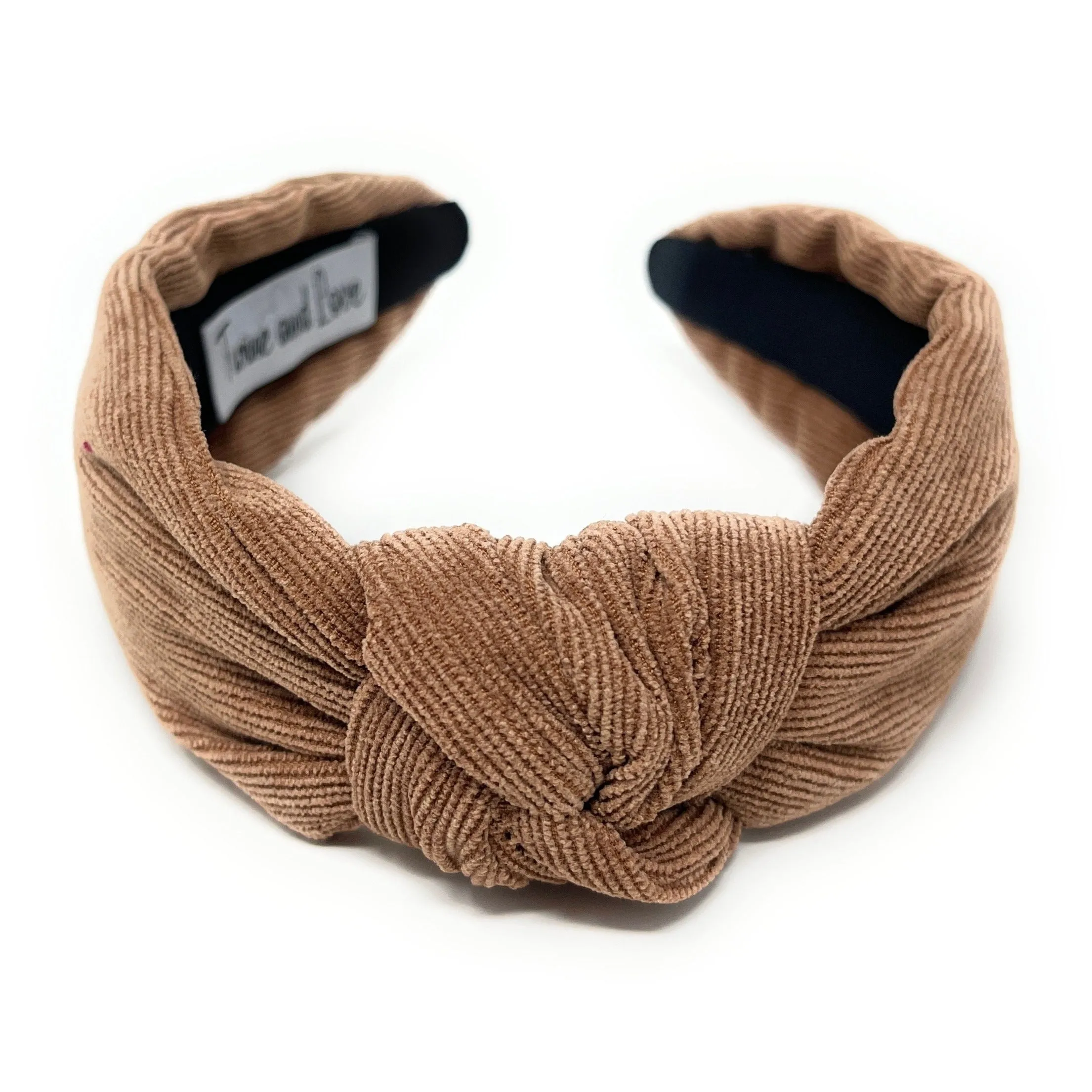 Brown Corduroy Knotted Headband