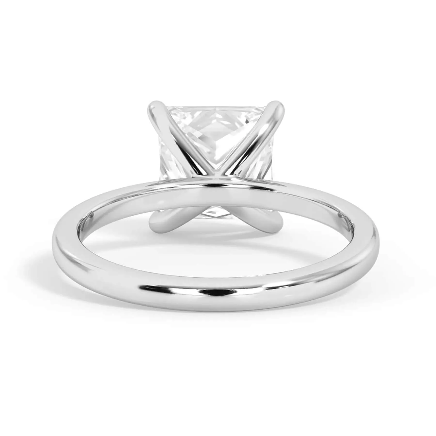 Classic Solitaire Engagement Ring Setting with 6 Prongs