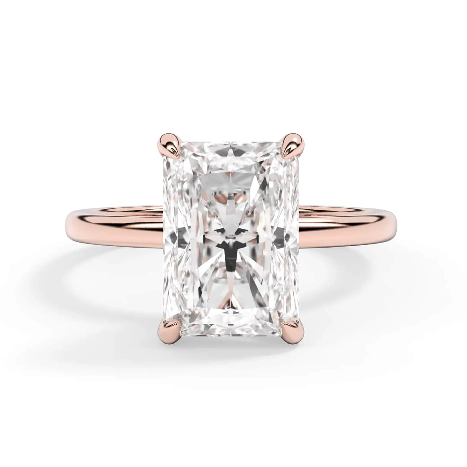Classic Solitaire Engagement Ring Setting with 6 Prongs