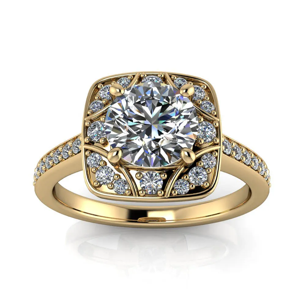 Engagement Ring Vintage Style Halo - Balisa
