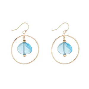 Gold Filled Oval Twist Chandelier Earrings