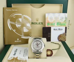ROLEX Rehaut Midsize Platinum & Stainless Steel Yachmaster Model 168622
