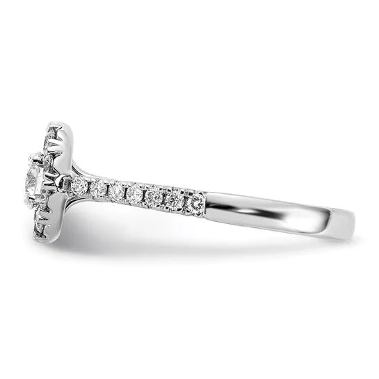 True Origin 1 carat Lab Grown Diamond Halo Engagement Ring